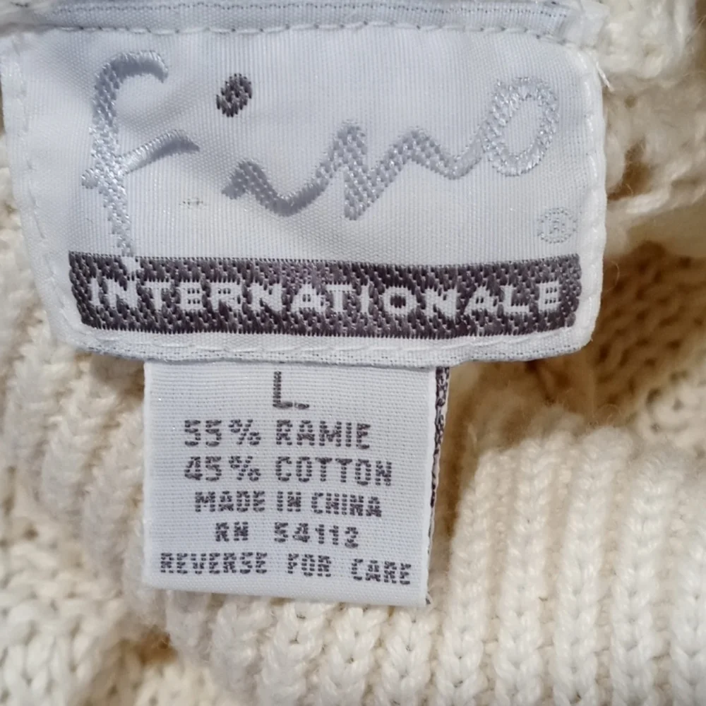 Vintage Fino Ramie heavy crochet swater la… - Picture 8 of 9